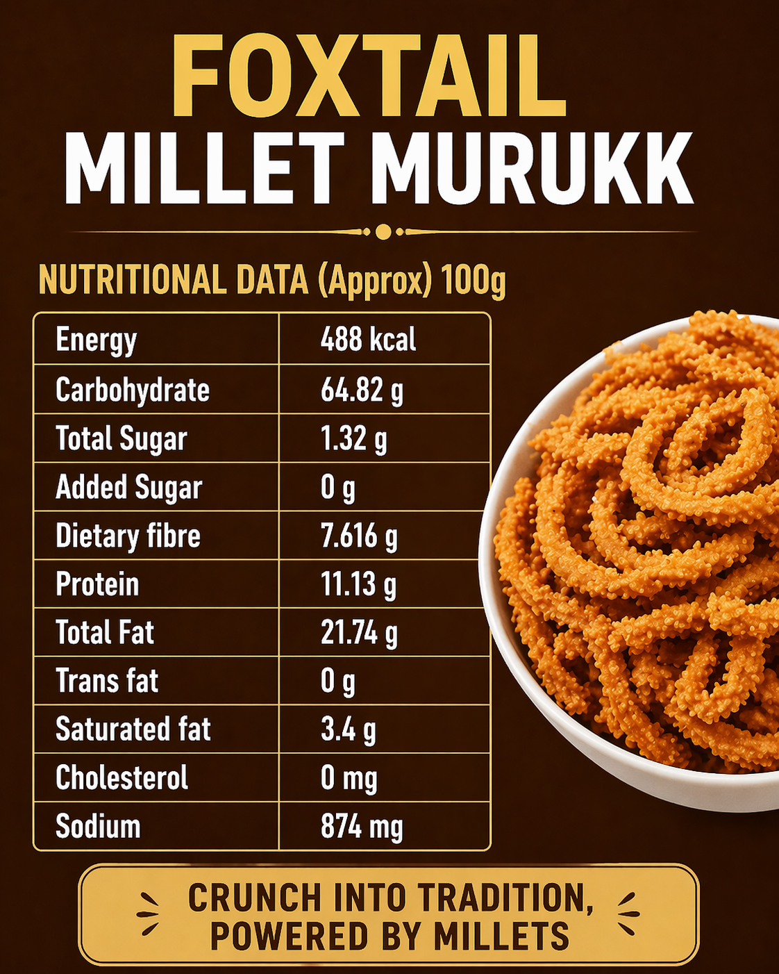 Combo pack of 3 Foxtail Millet Murukku