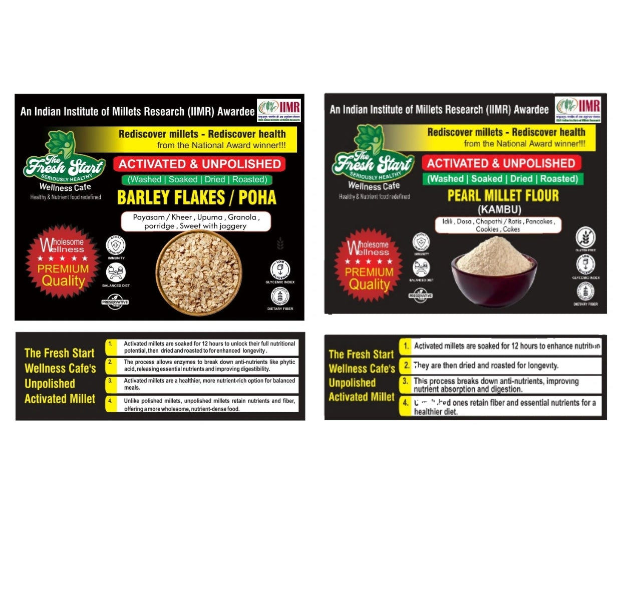 Activated 2 combo Barley flakes & Pearl Millet flour