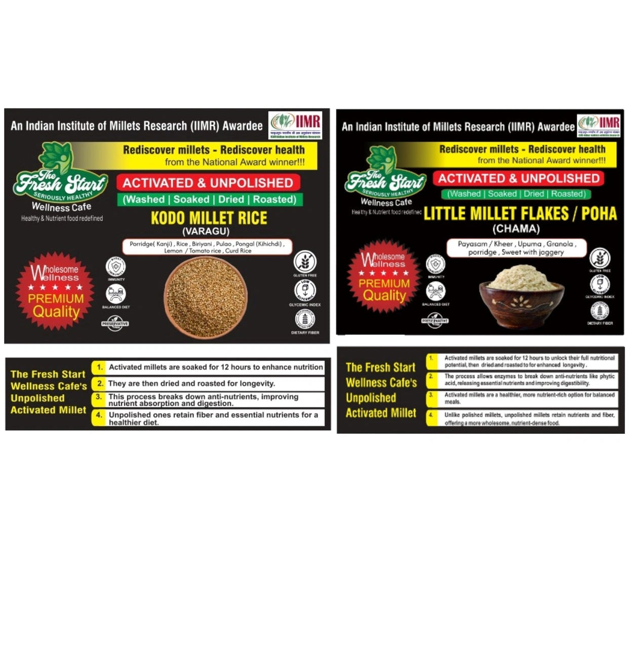 Activated 2 combo Kodo Millet Rice & Little Millet Flakes