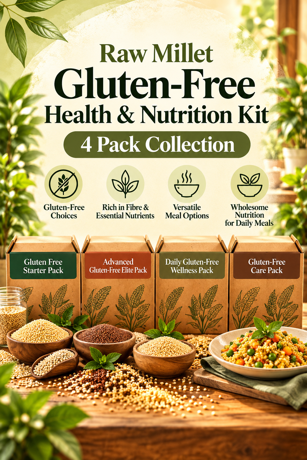 Raw Millet Gluten Free Health & Nutrition Kit – 4 Pack Collection