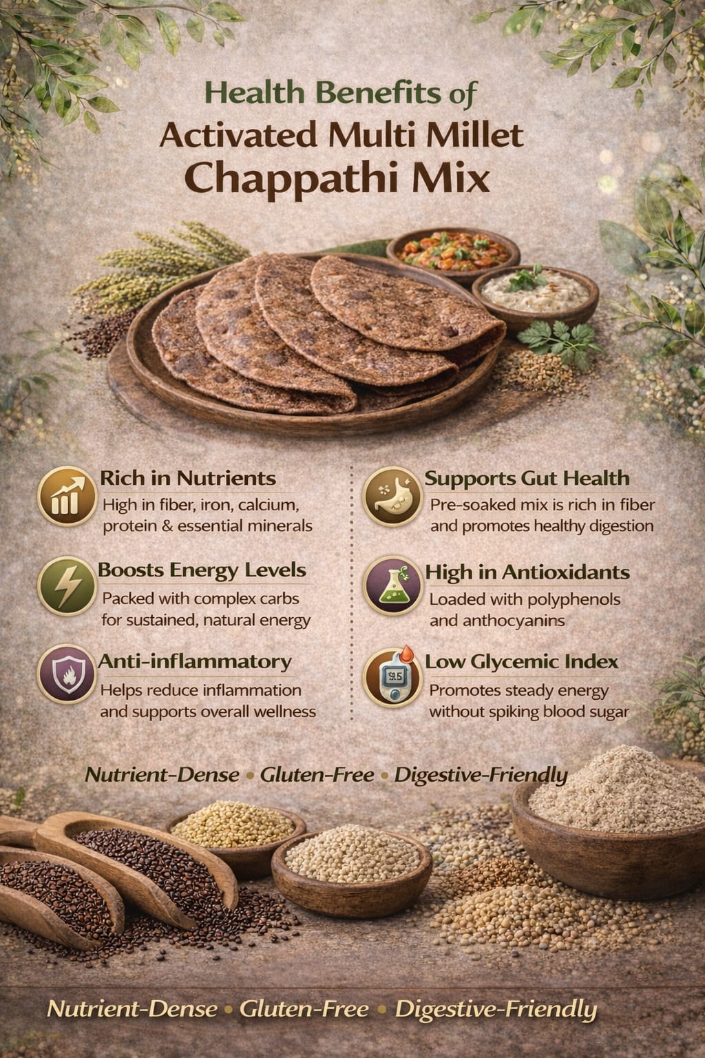 Activated Multi Millet Chappathi Mix