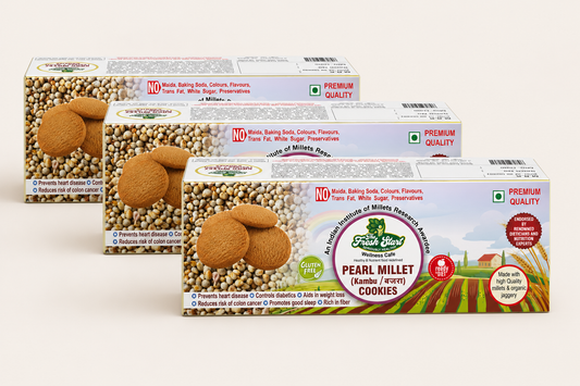 Combo Packets of 3 Pearl Cookies with organic Jaggery (80g each pack)