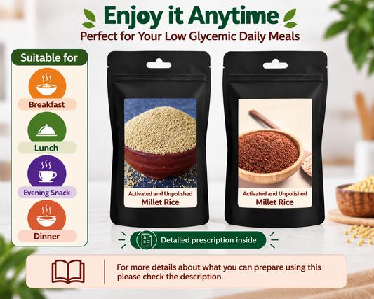 Diabetic(Type 1 & Type 2) Warrior 2 Combo Pack of Rice And Rice (2x250g)(Best For Breakfast,Lunch,Evening Snack and Dinner)