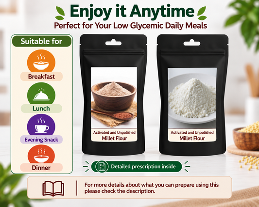 Diabetic(Type 1 & Type 2) Warrior 2 Combo Pack of Flour And Flour (2x200g)(Best For Breakfast,Lunch,Evening Snack and Dinner)