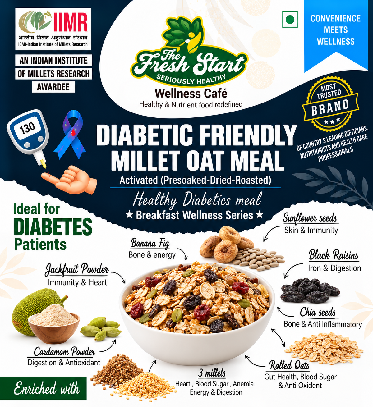 Diabetic Friendly Millet oats meal