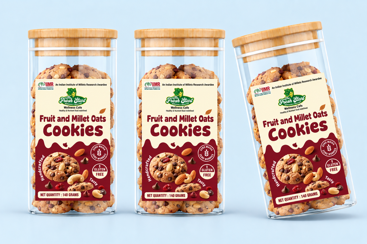 Combo Pack Of 3 Fruit and millet Oats Cookies