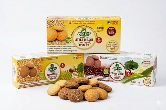 Assorted Cookies Box (Kodo Millet + Finger Millet + Little Millet, 80g Each)