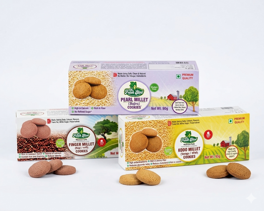 Assorted Cookies Box(Kodo Millet+ Finger Millet + Pearl Millet ,80g Each)