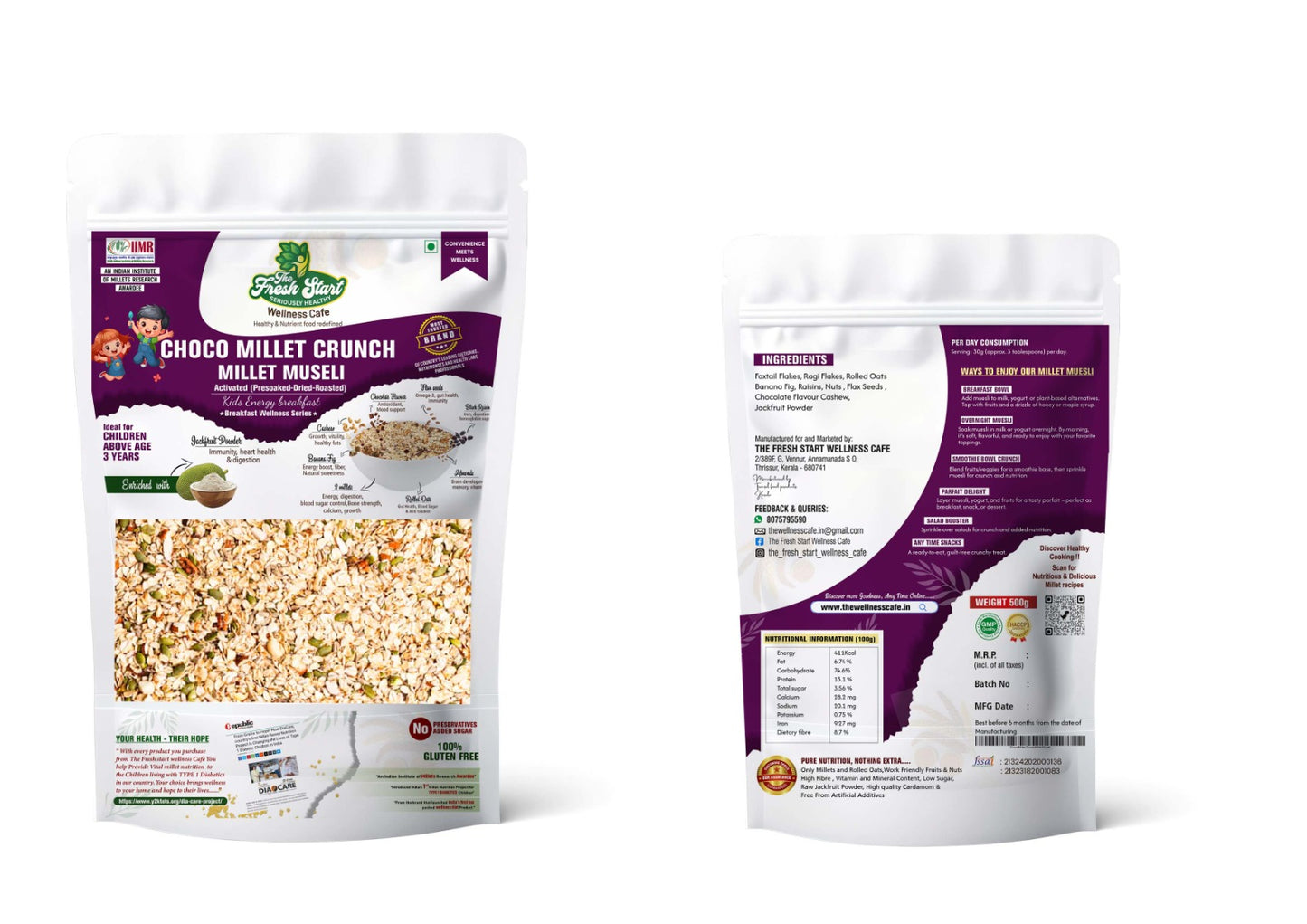 Kids choco crunch Millet Museli