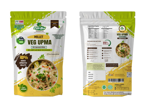 Ready to Cook Sprouted little millets Vegetable Upuma Combo pack of 3  (80gm each)