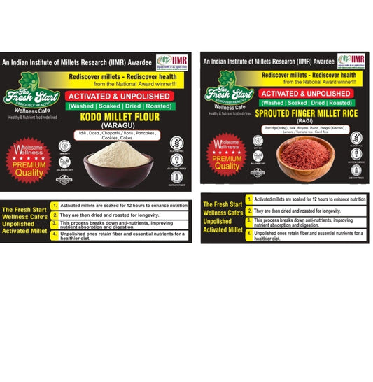 Activated 2 combo Kodo Milletflour  &  Sprouted Ragi Rice