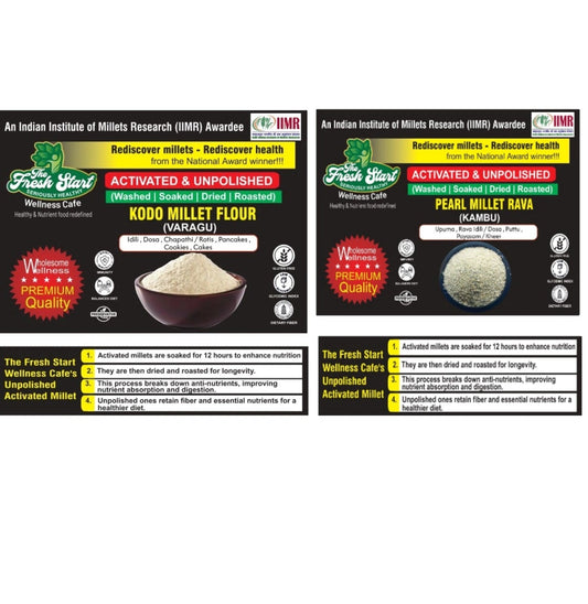 Activated 2 combo Pearl Rava   & Kodo Millet flour