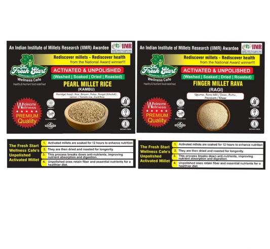 Activated 2 combo Pearl Millet Rice & Finger Millet (Ragi) Rava