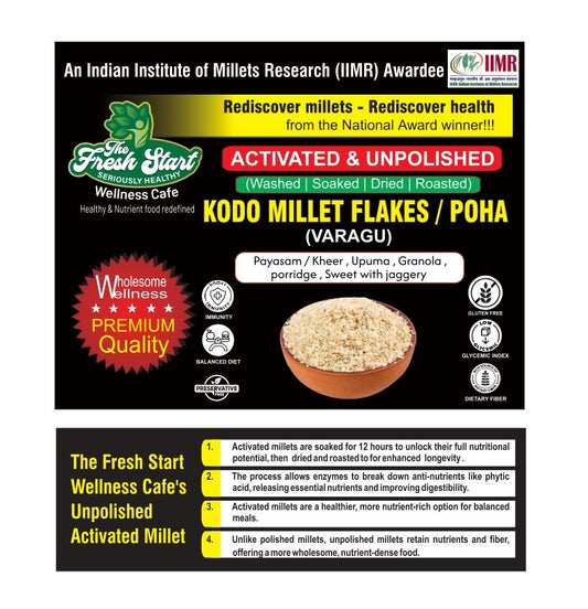 Activated kodo Millet flakes