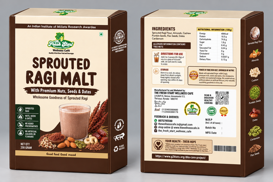Sprouted Ragi Malt – With Premium Nuts, Seeds & Dates(200g)