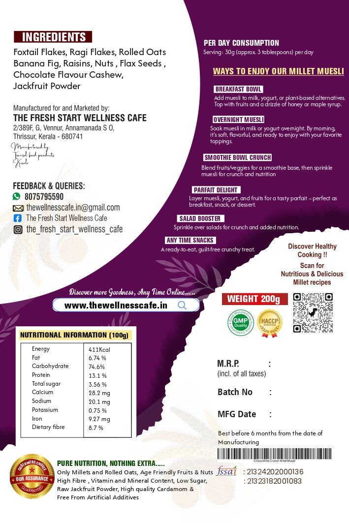 Kids choco crunch Millet Museli