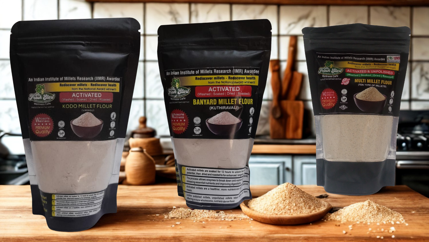 barnyard , kodo , multimillet flour