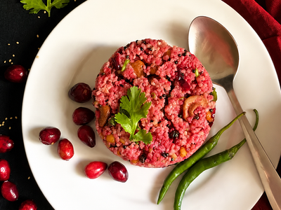 Foxtail Millet Cranberry Rice - South Indian Style 
