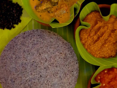 Black rice, Kodo millet,Foxtail millet Thattu Idly