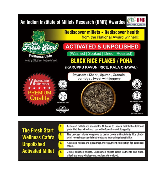 Activated Black rice flakes