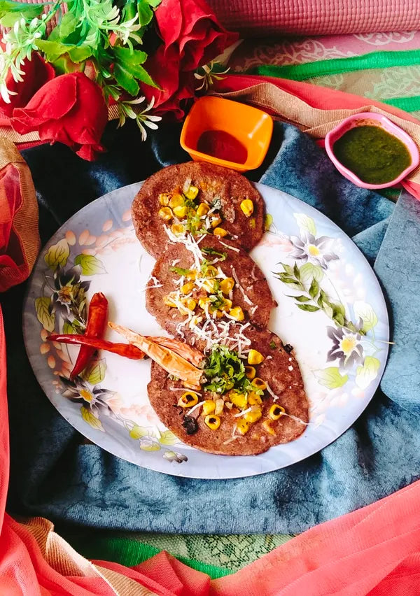 Ragi & Barley Cheese Pancakes