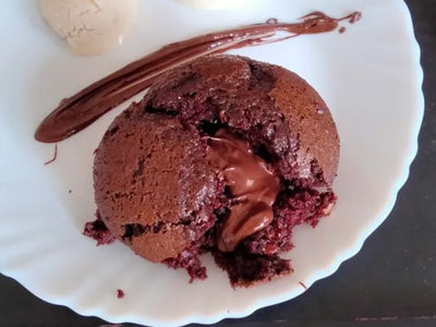 Eggless Ragi flour choco lava cupcake
