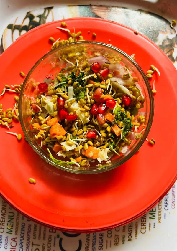 Fenugreek sprouts vegetable Salad