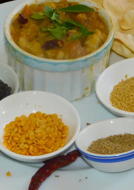 Foxtail Millet cooked in aromatic,hot,spicy, and healthy Rasam