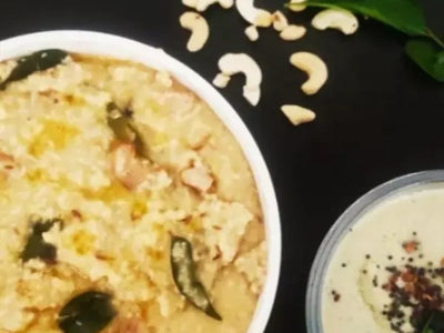 Foxtail Millet Ven Pongal with coconut chutney