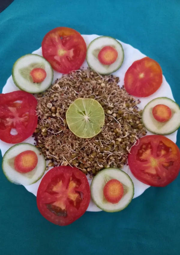 Sprouted Ragi & Moong Salad