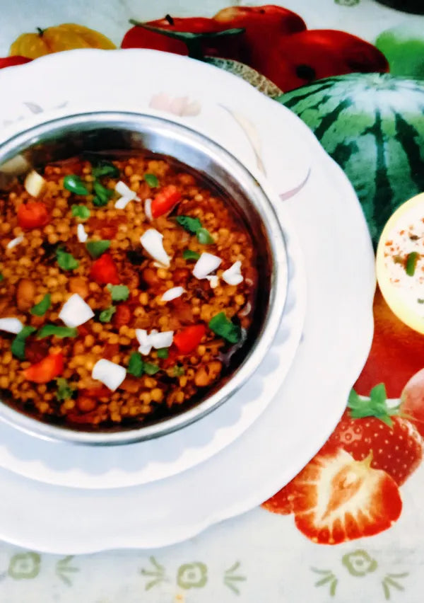 Heathy masaledar mix vegetable and boiled Jowar Khichdi for weight loss