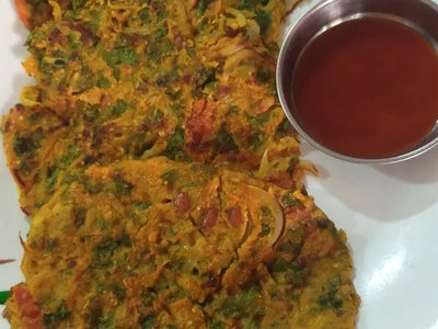 Kodo vegetables millet pancake