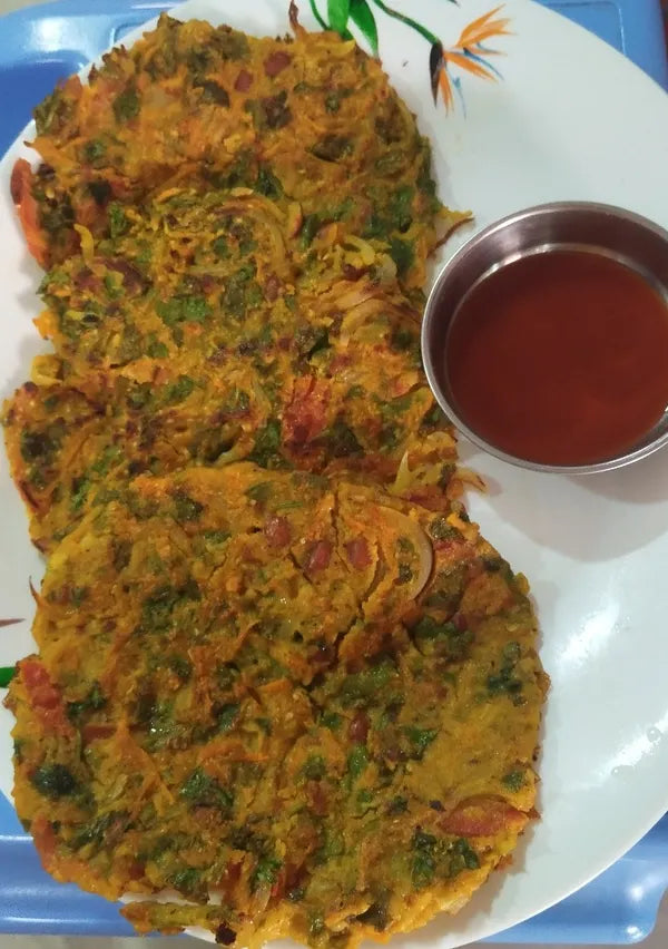 Kodo Millet Vegetable Pancakes