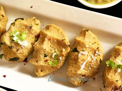 Foxtail Millet Kara Pidi Kozhukattai (Steamed Millet Dumplings - South Indian style) 