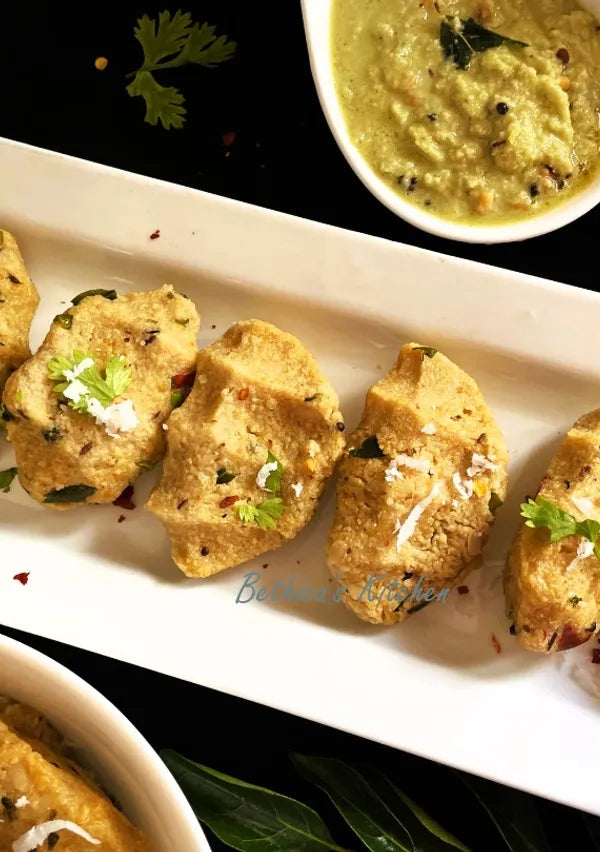 Foxtail Millet Kara Pidi Kozhukattai (Steamed Millet Dumplings - South Indian style) 