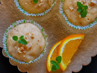 Orange, Walnut & Wheat flakes Muffins