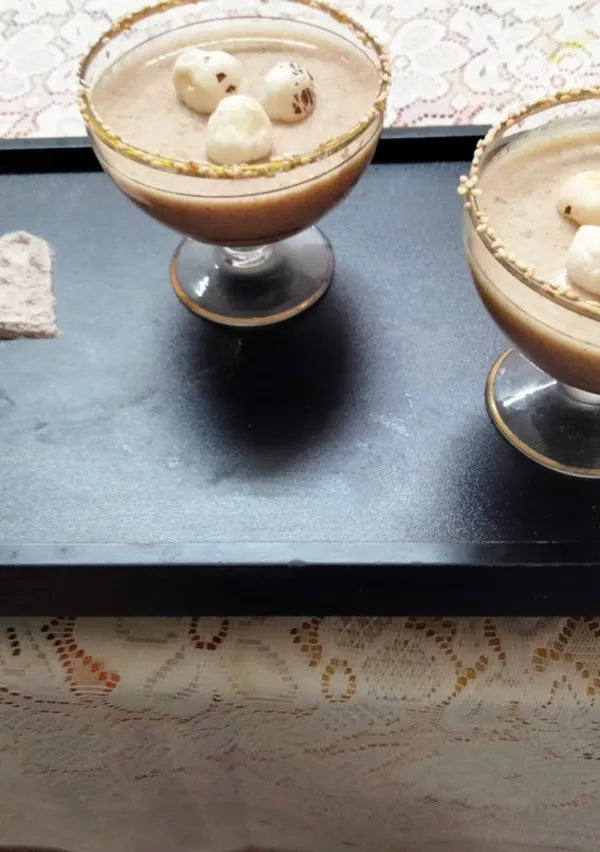 Ragi flour and makhana smoothie