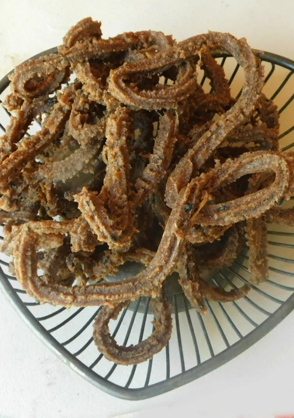 Ragi murukku with onion garlic flavor