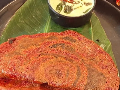  Red lentils Ragi beetroot Dosa 