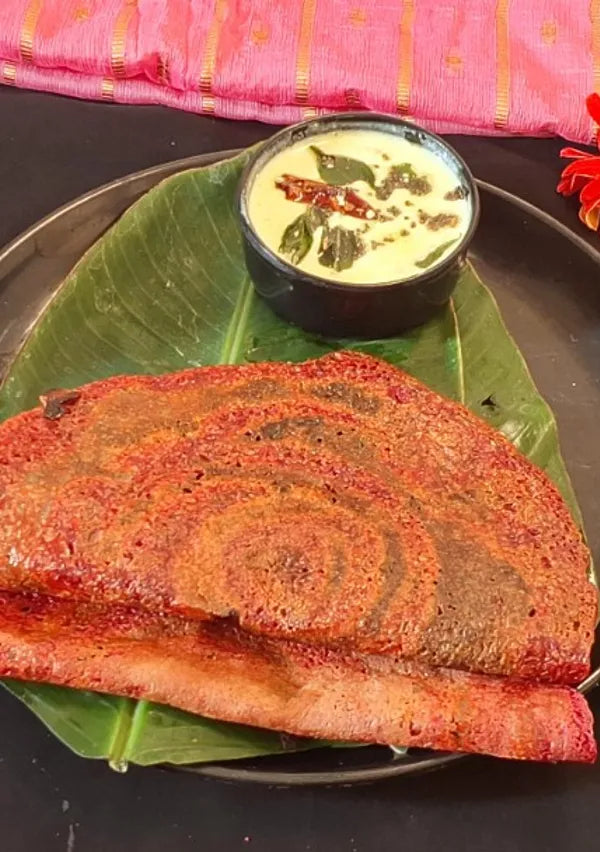  Red lentils Ragi beetroot Dosa 