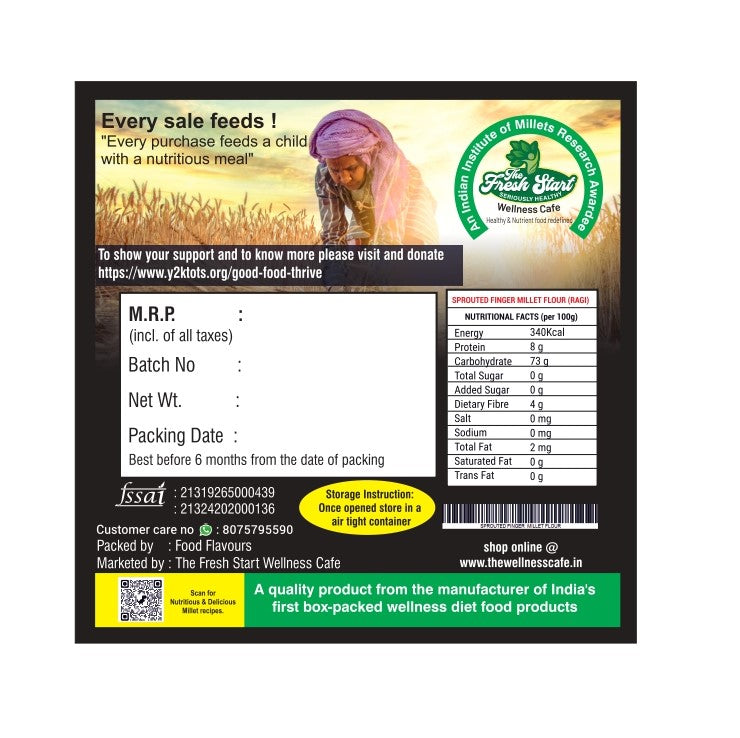 Activated Sprouted Finger Millet (Ragi)  Rava