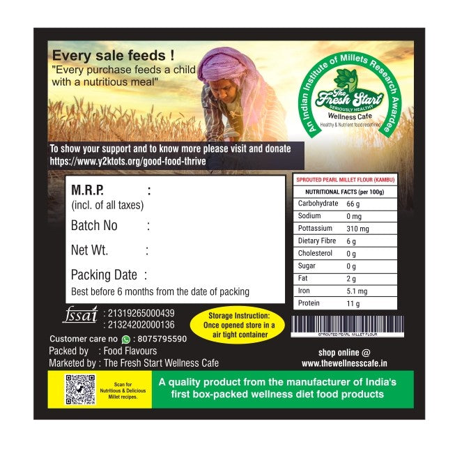 Activated Sprouted Pearl Millet Flour