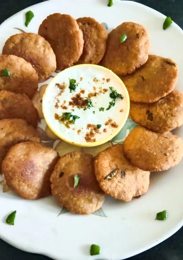 Super healthy rajgira flour potato sabudana Powder farali tasty cutlet with masala curd
