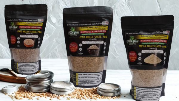 The Fresh Start Wellness Cafe Super Flakes Combo – Pack of 3 (400g each) (Little  Millet Flakes, Foxtail Millet Flakes And Kodo Millet Flakes