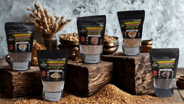 The Fresh Start Wellness Cafe Super Flakes Combo – Pack of 5 (200g each) (Finger Millet Flakes, Foxtail Millet Flakes, Pearl Millet Flakes, Barley Flakes & Wheat Flakes)